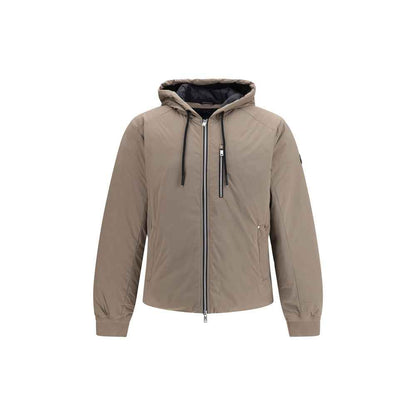 Beige Nylon Full-Length Jacket