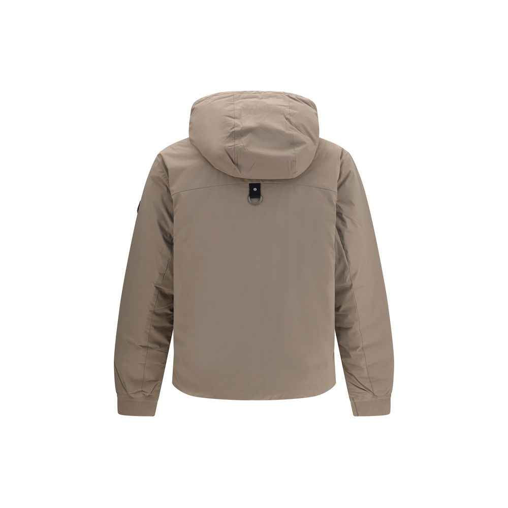 Beige Nylon Full-Length Jacket