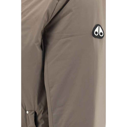 Beige Nylon Full-Length Jacket