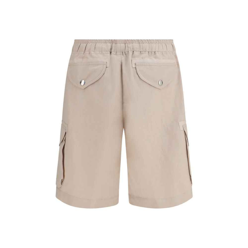Beige Linen Bermuda Shorts