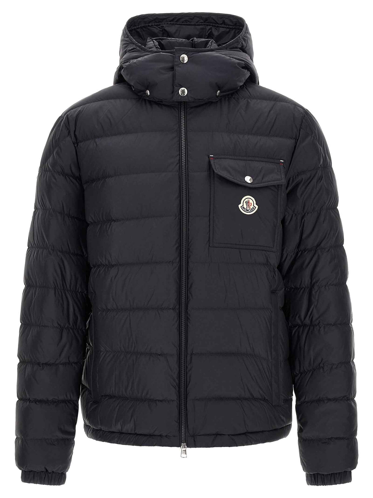 Blue Polyamide Full-Length Jacket