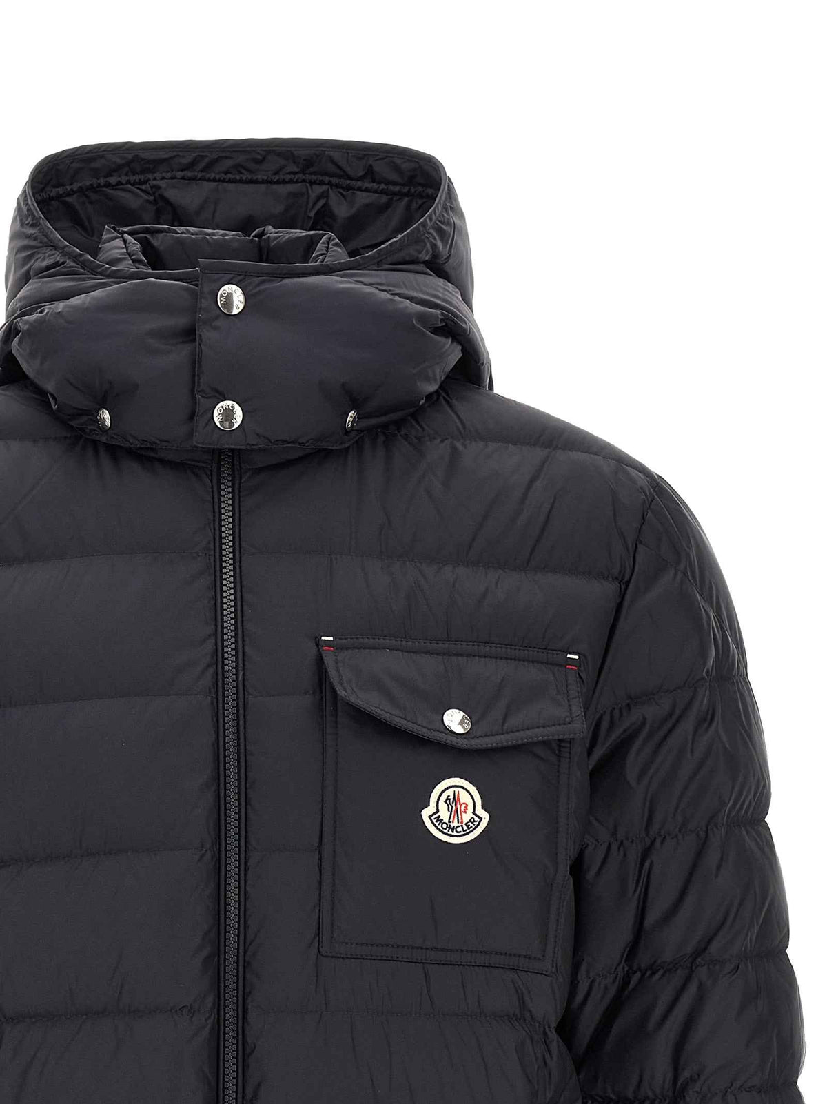 Blue Polyamide Full-Length Jacket