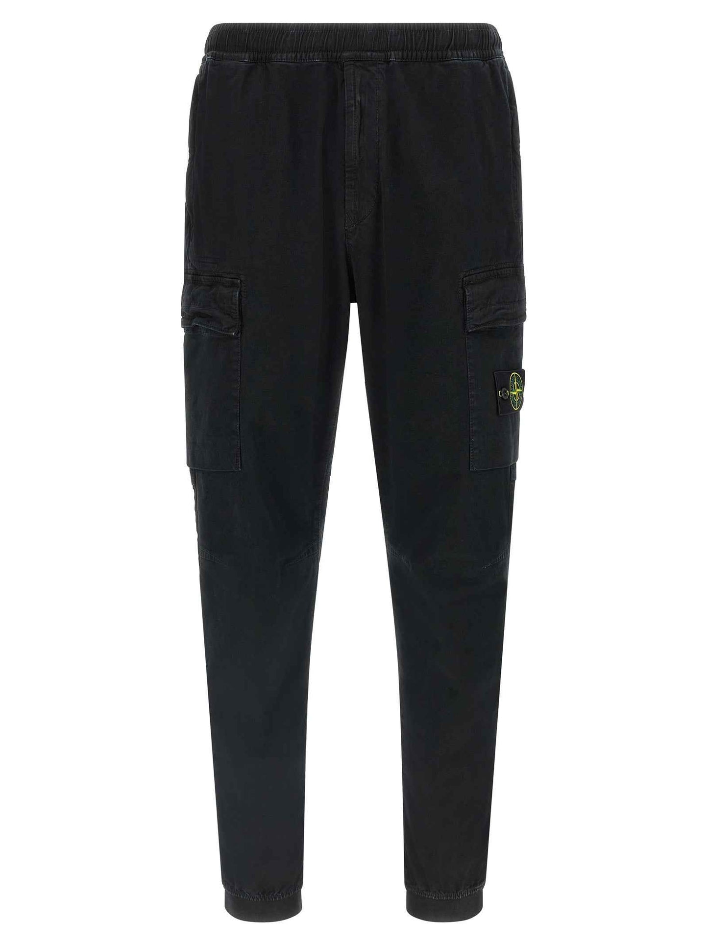 Black Cotton Cargo Pants