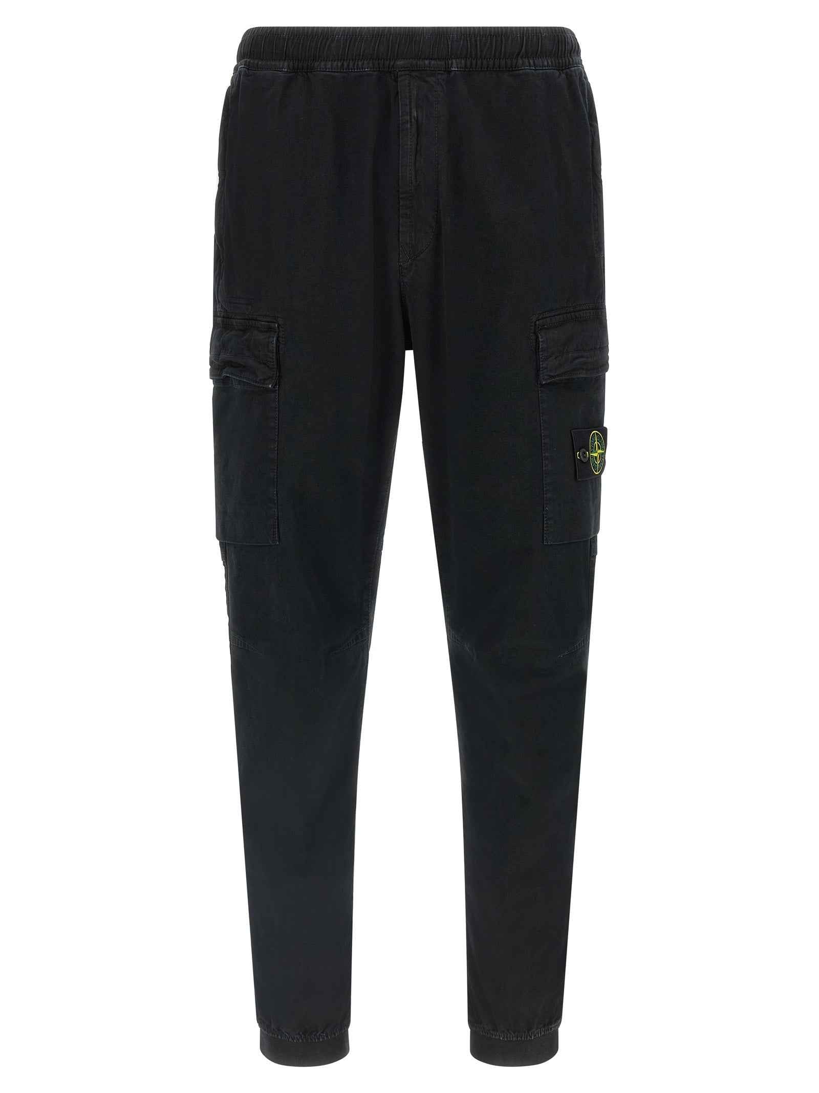 Black Cotton Cargo Pants