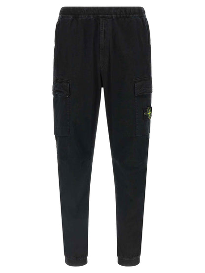 Black Cotton Cargo Pants