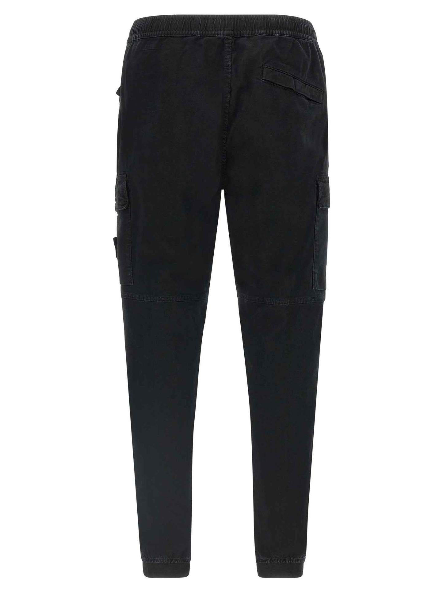 Black Cotton Cargo Pants