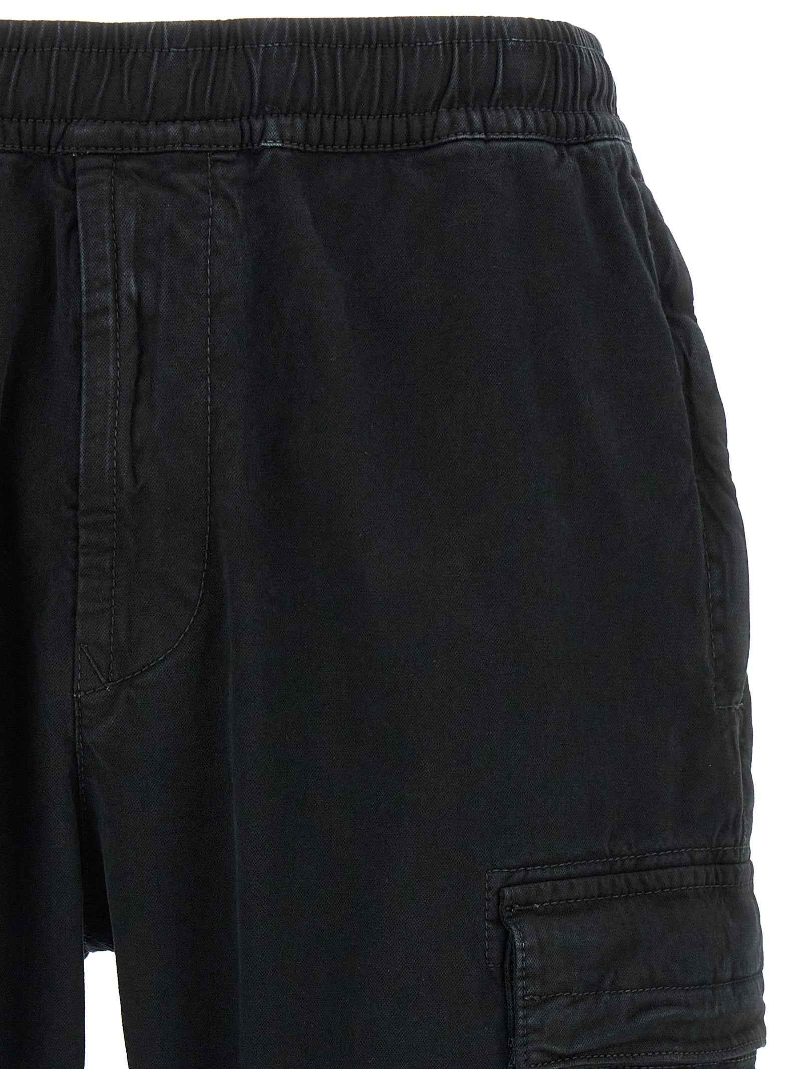 Black Cotton Cargo Pants