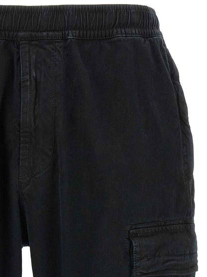 Black Cotton Cargo Pants