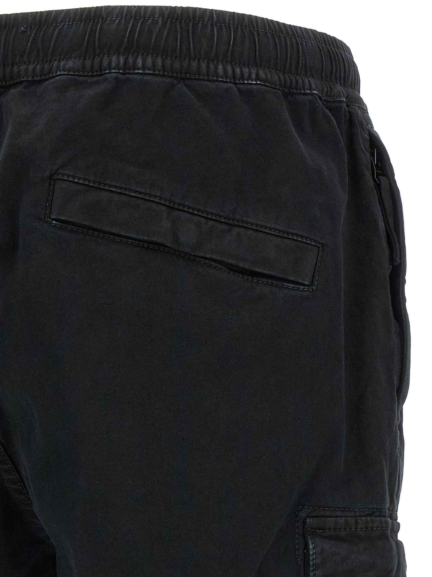 Black Cotton Cargo Pants
