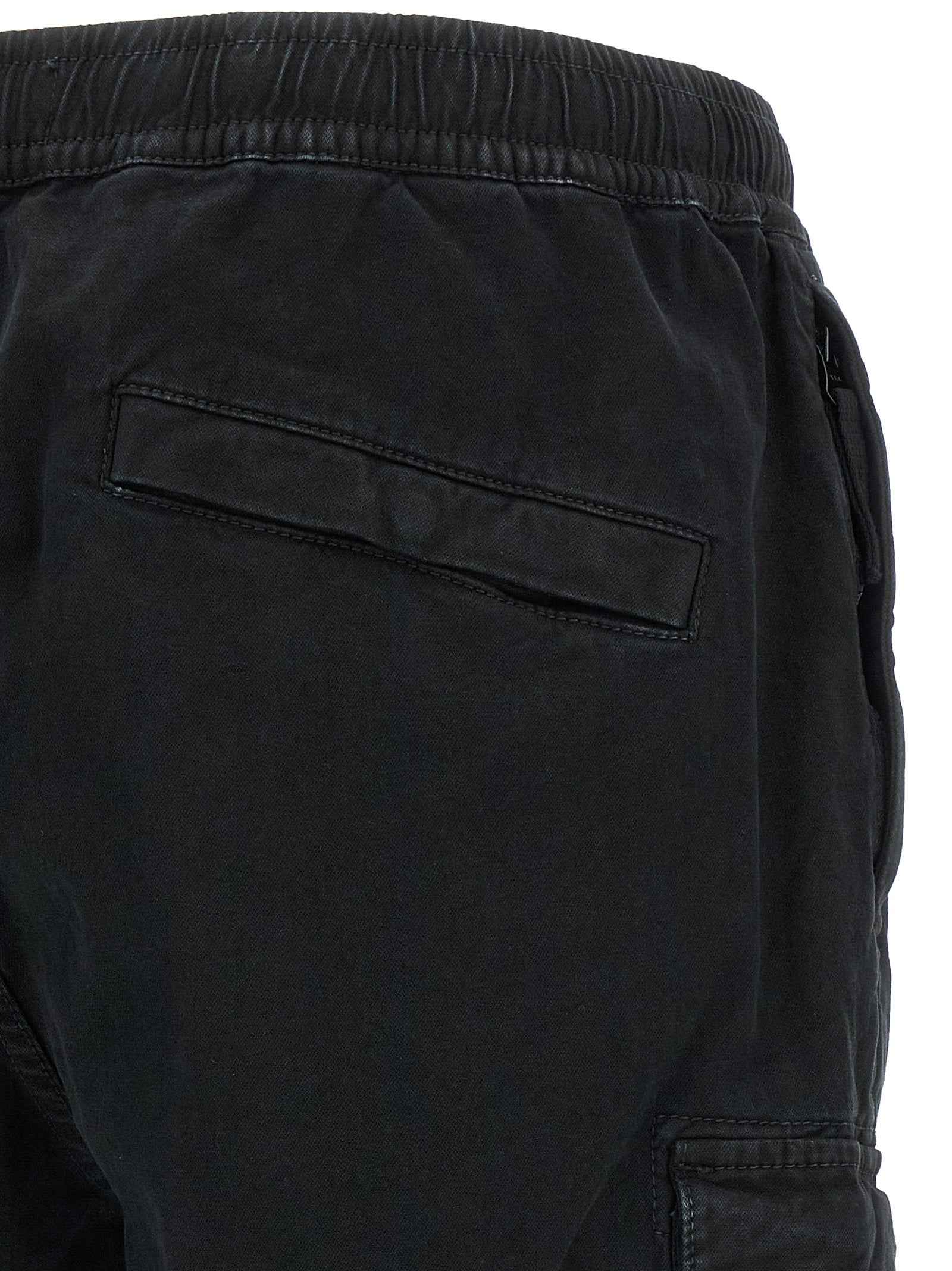 Black Cotton Cargo Pants