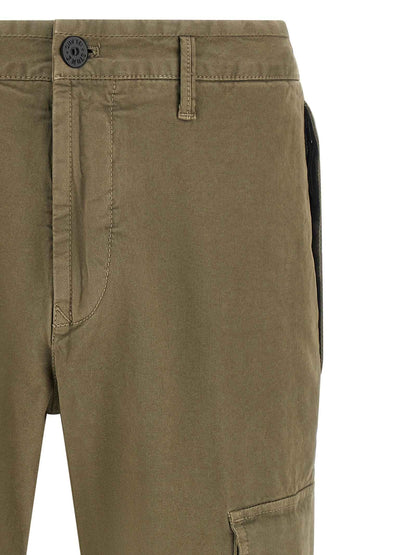 Bicolor Cotton Cargo Pants