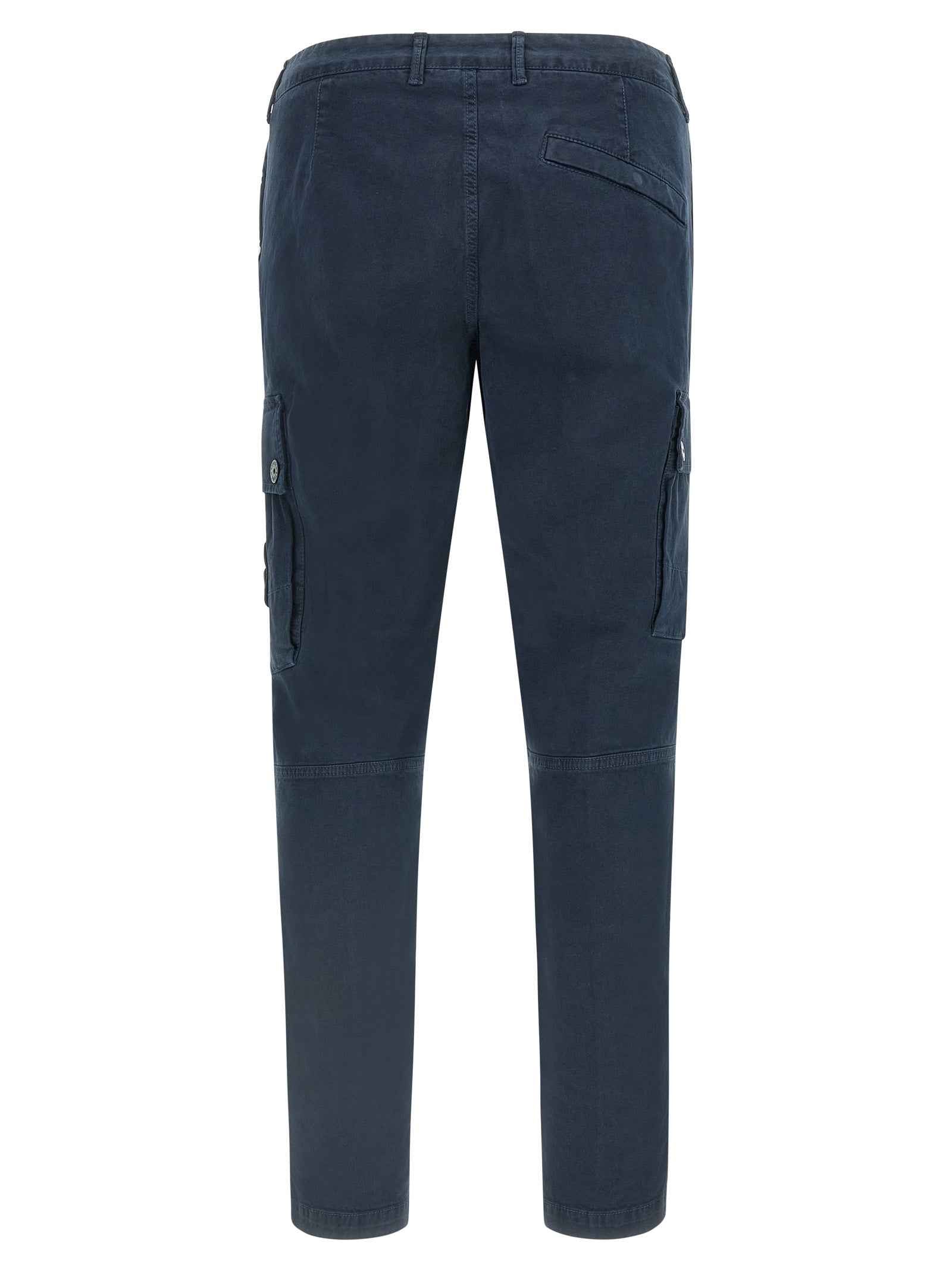 Blue Cotton Cargo Pants