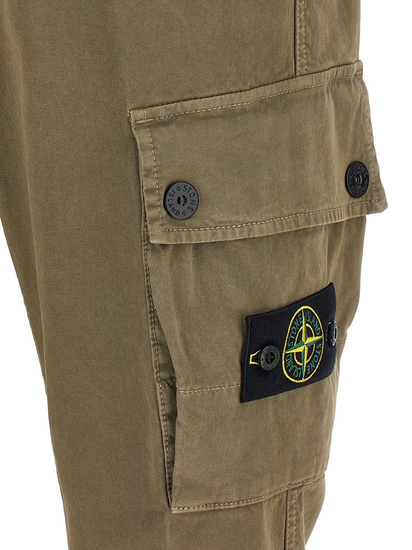 Bicolor Cotton Cargo Pants