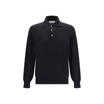 Black Cotton Polo Shirt