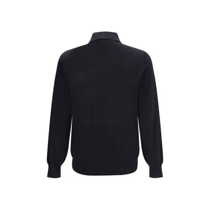 Black Cotton Polo Shirt
