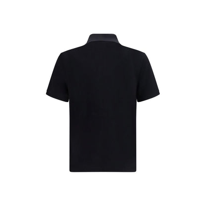 Black Cotton Polo Shirt