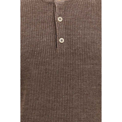 Brown Linen Sweatshirt