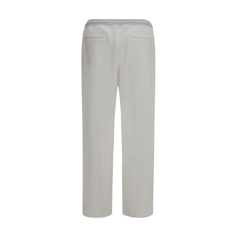 White Cotton Casual Pants