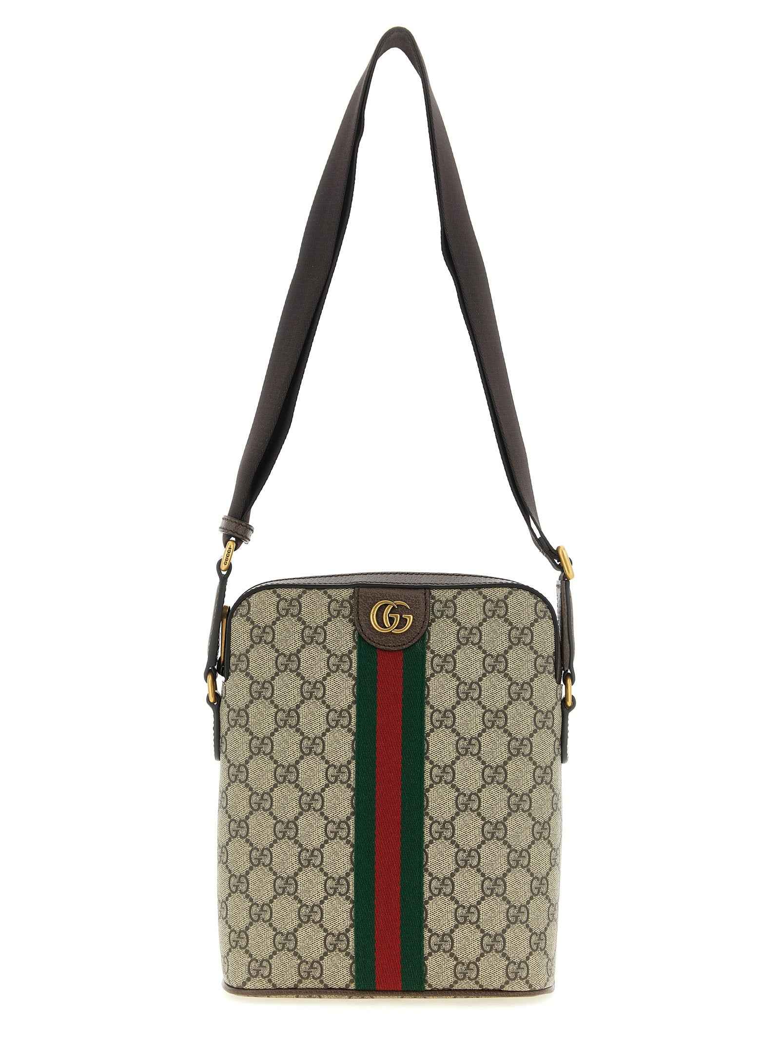 Beige Polyethylene Crossbody Bag