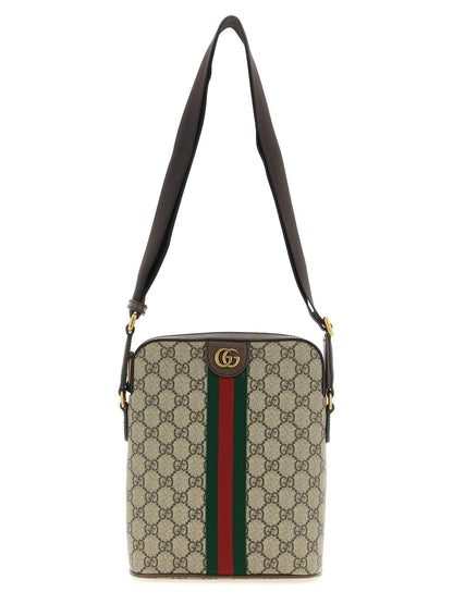 Beige Polyethylene Crossbody Bag