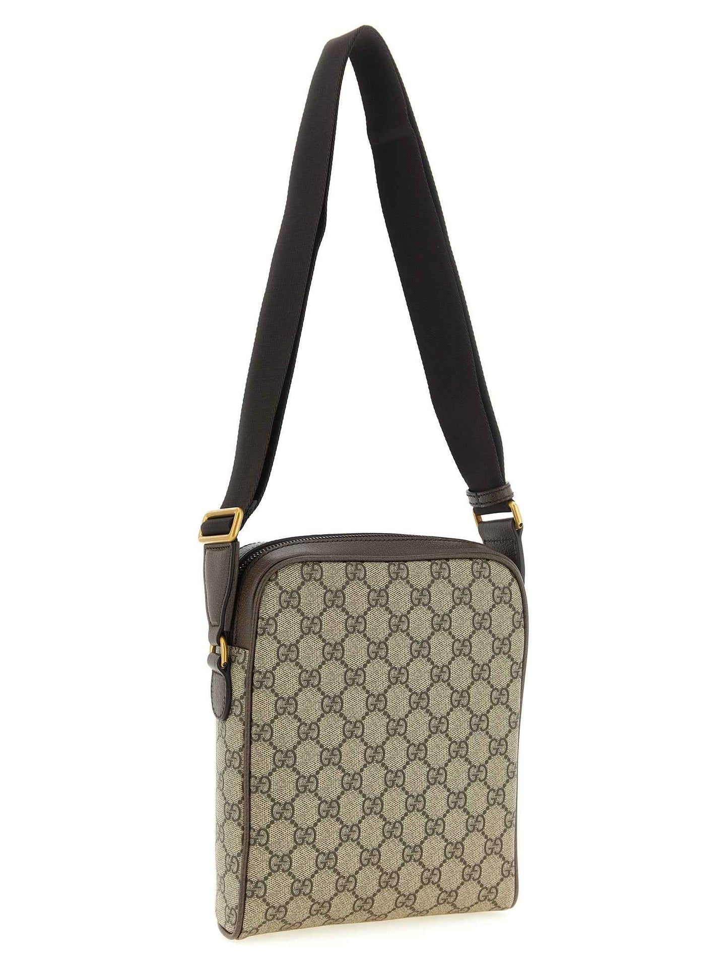 Beige Polyethylene Crossbody Bag