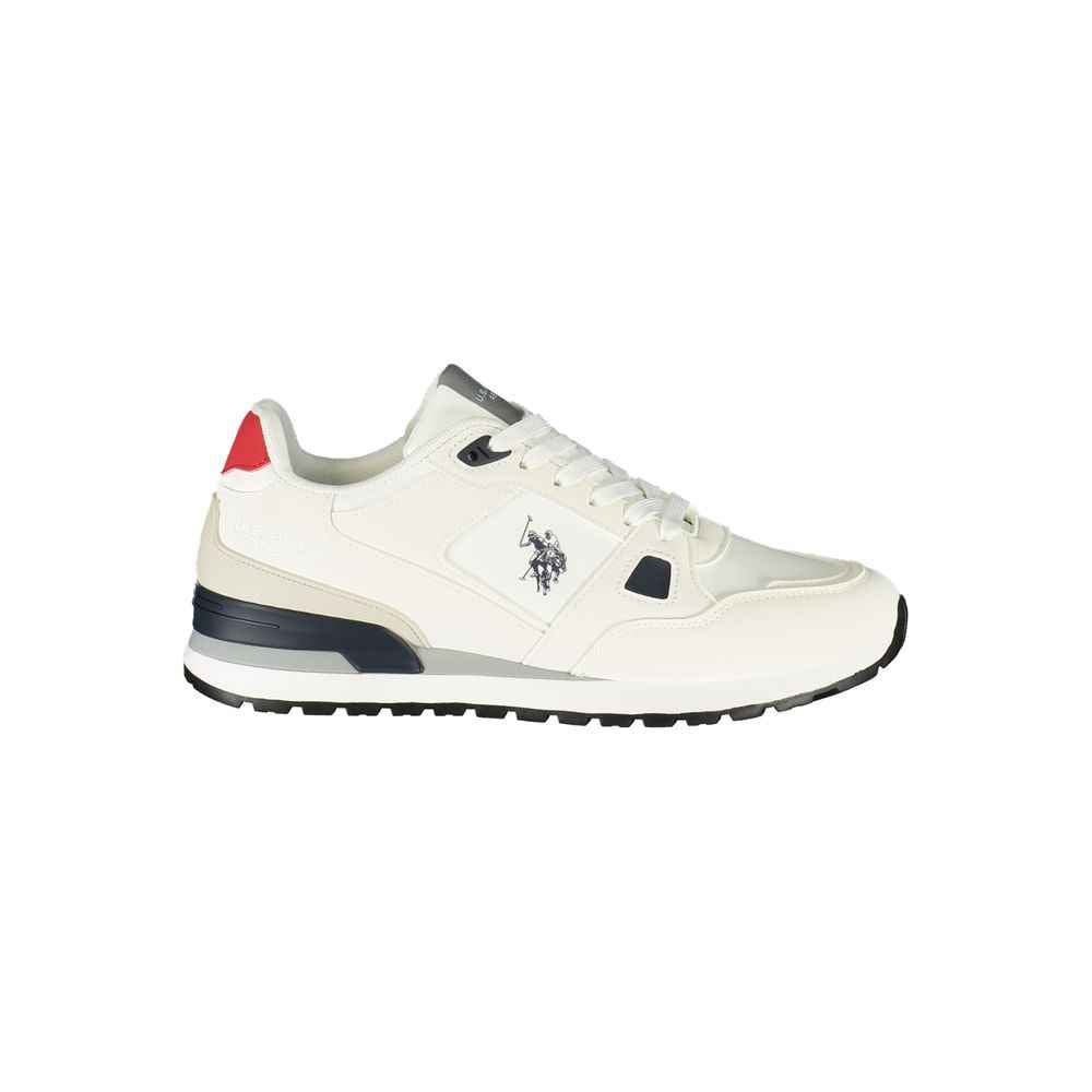 White Polyurethane Mens Sneaker