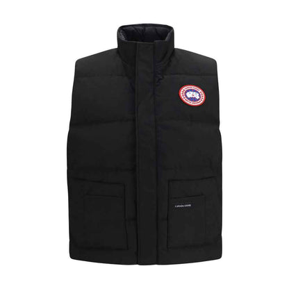 Black Recycled Polyester Sleeveless Jacket