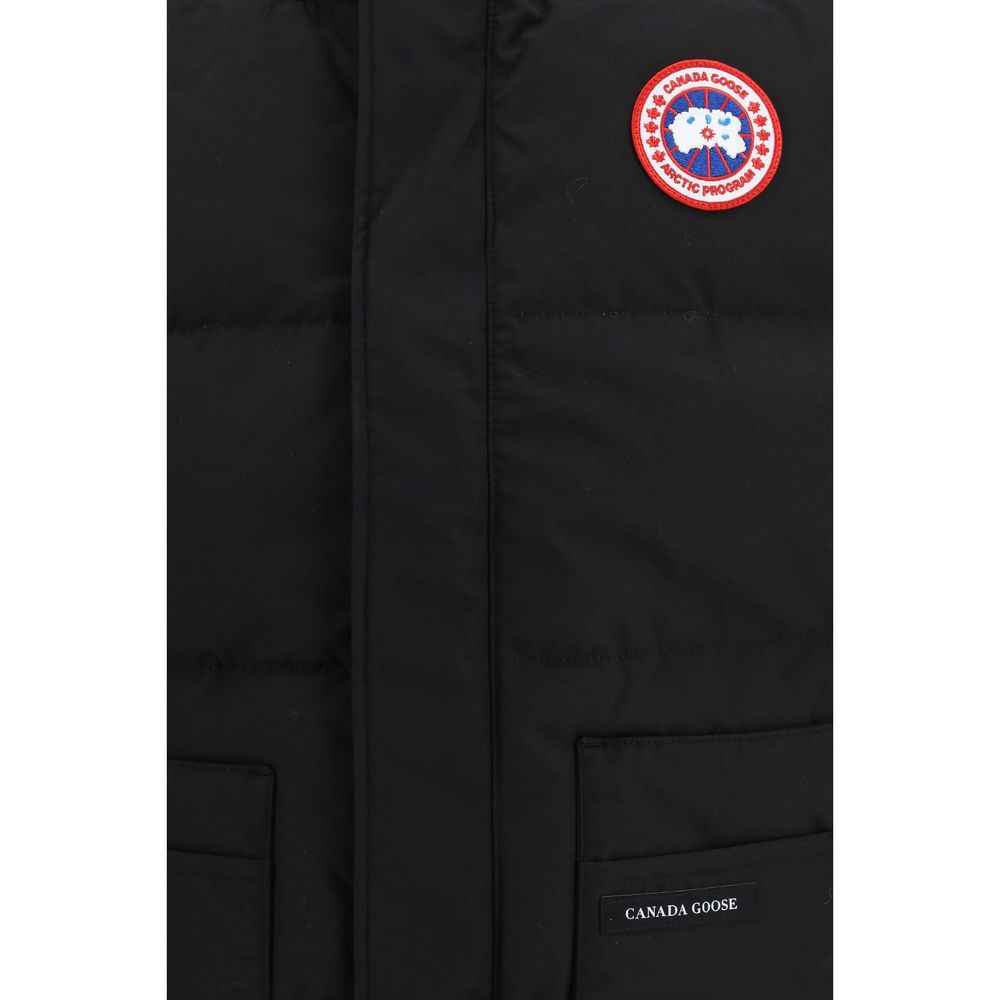 Black Recycled Polyester Sleeveless Jacket