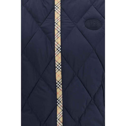Blue Polyamide Sleeveless Jacket