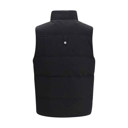 Black Cotton Sleeveless Jacket