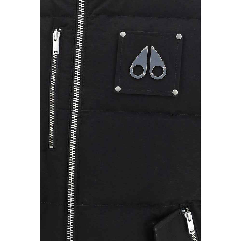 Black Cotton Sleeveless Jacket