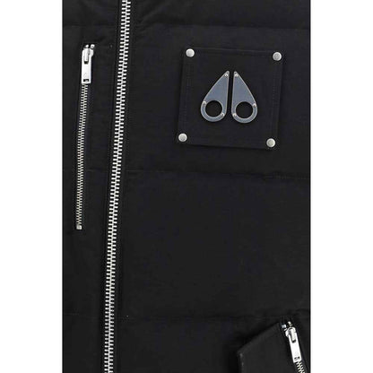 Black Cotton Sleeveless Jacket