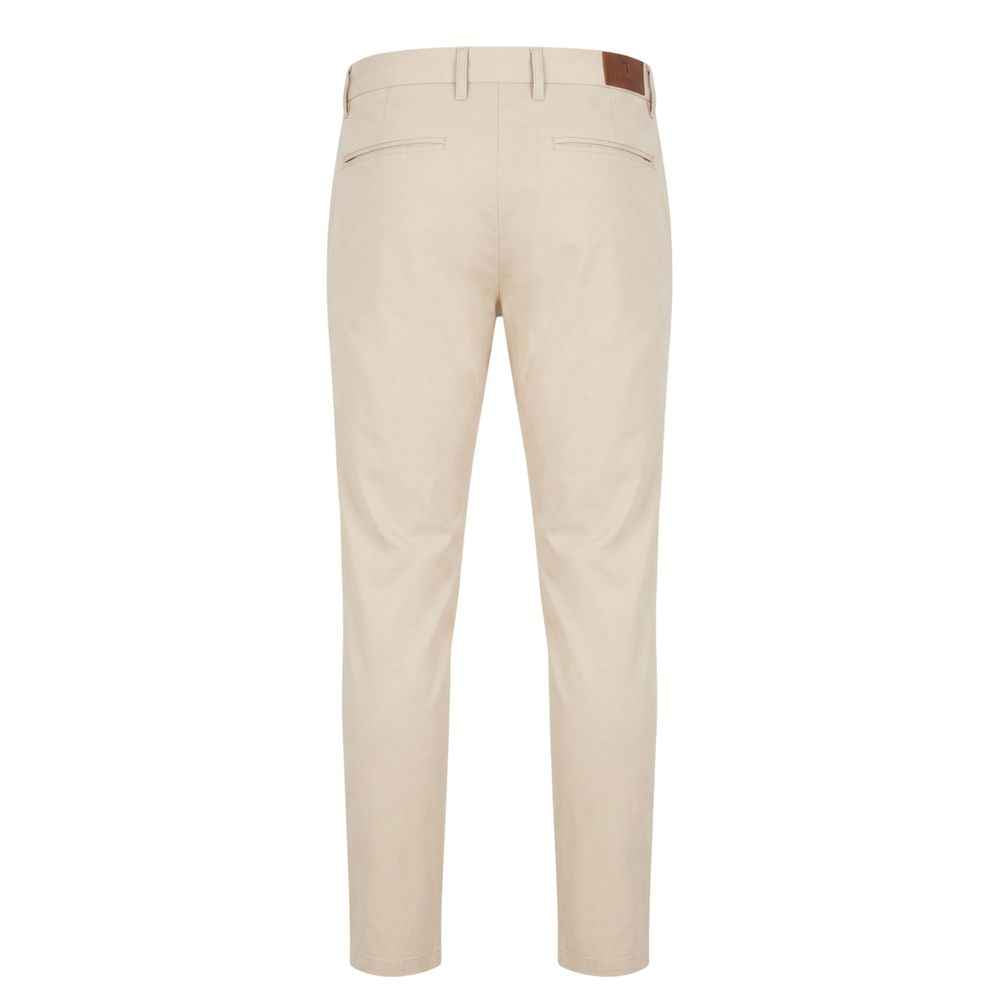 Beige Cotton Men Pants