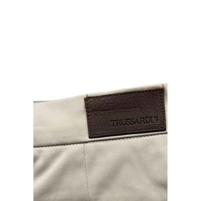 Beige Cotton Men Pants
