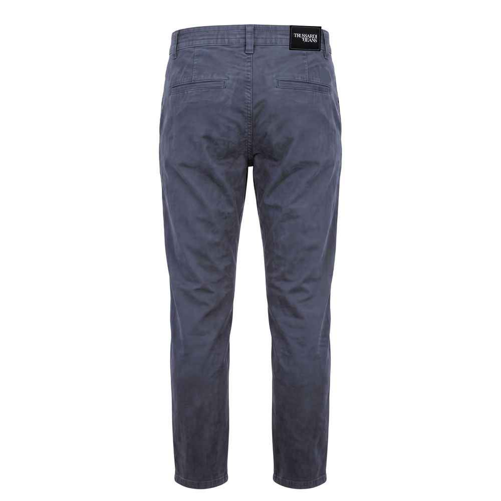 Blue Cotton Men Pant