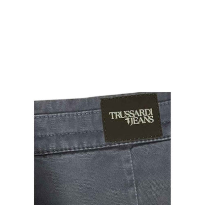 Blue Cotton Men Pant