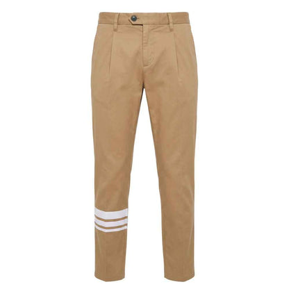 Beige Cotton Men Pants