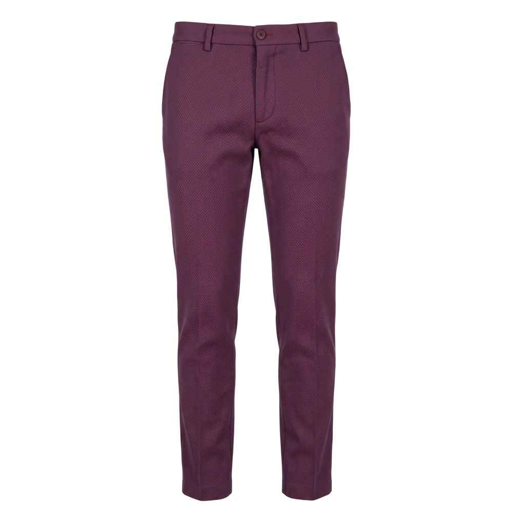 Red Cotton Men Pants
