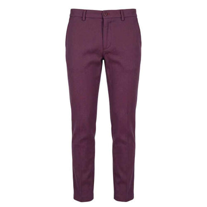 Red Cotton Men Pants