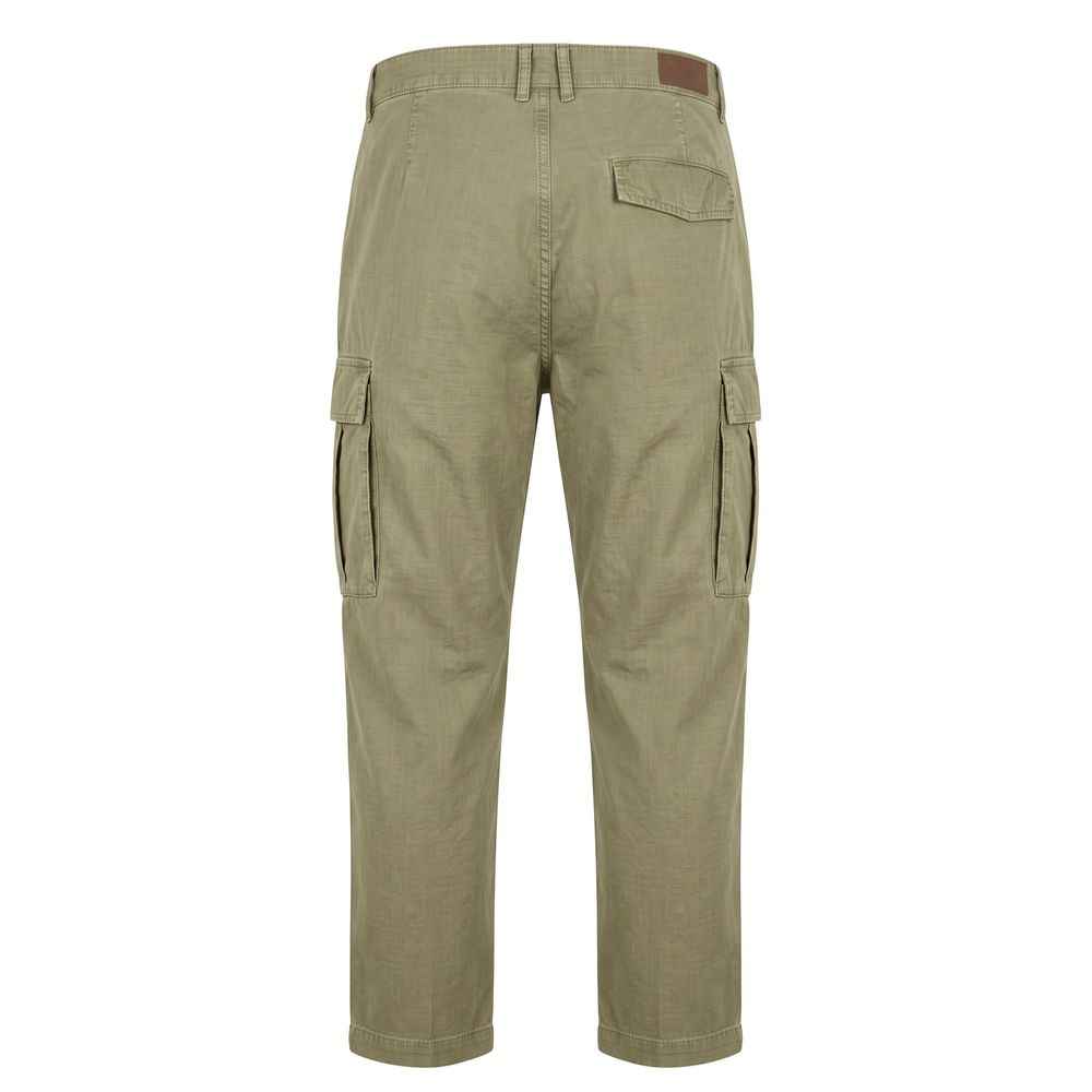 Green Cotton Men Pants