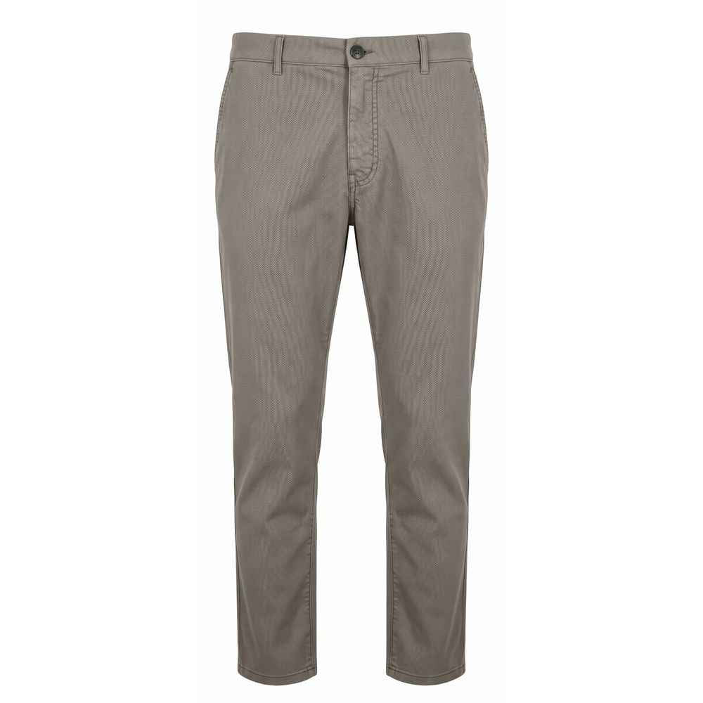 Grey Cotton Men Trouser