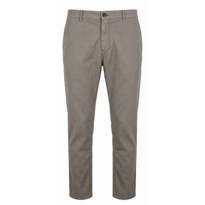Grey Cotton Men Trouser