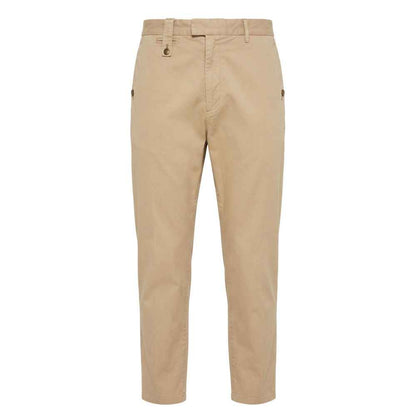 Beige Cotton Men Pants