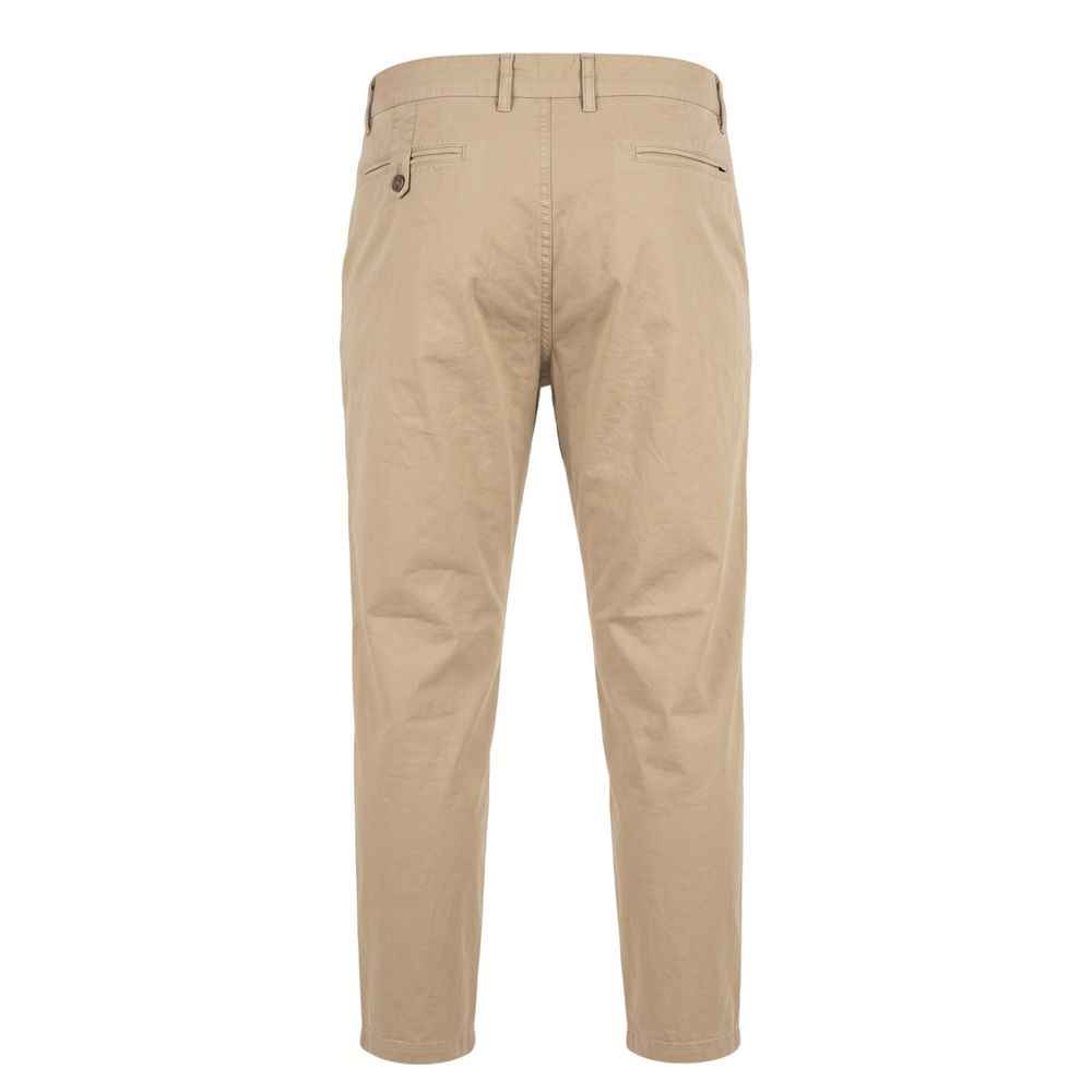 Beige Cotton Men Pants