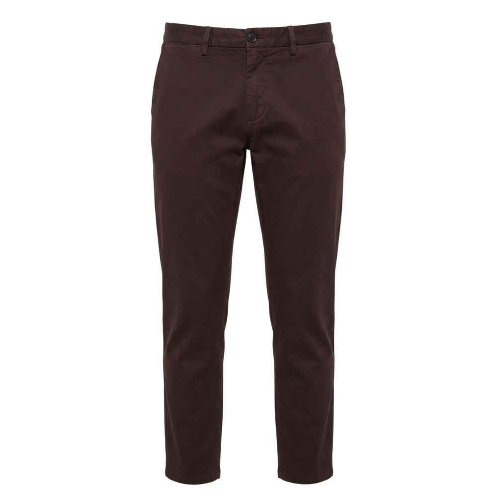 Brown Cotton Men's Pants