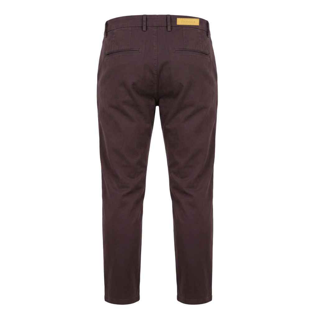 Brown Cotton Men's Pants