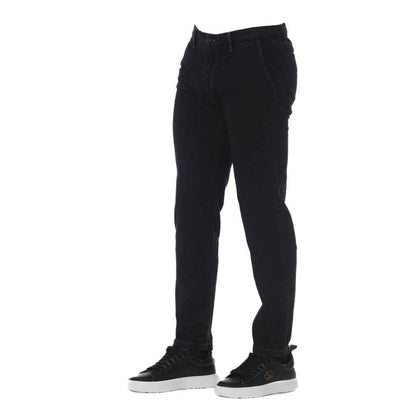 Black Cotton Men Pants