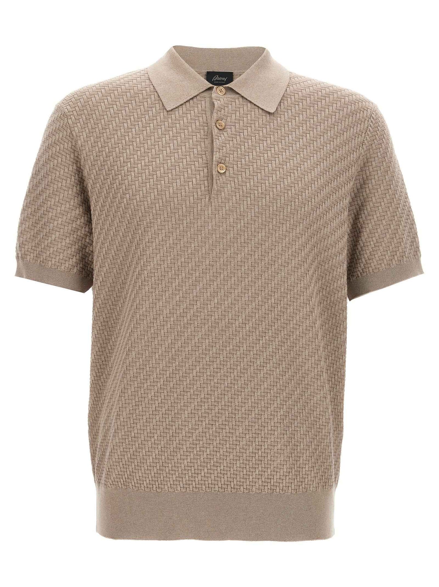 Beige Cotton Polo Shirt
