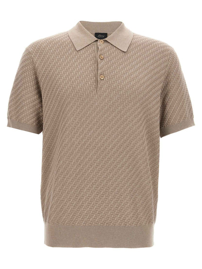 Beige Cotton Polo Shirt