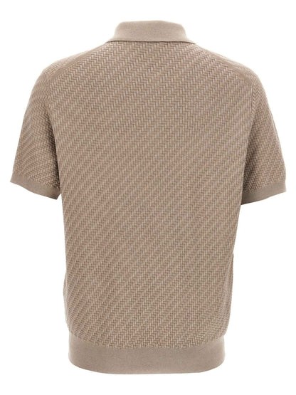 Beige Cotton Polo Shirt